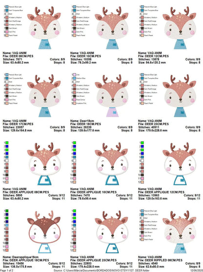 Deer embroidery designs - Safari embroidery design machine embroidery pattern - Baby boy embroidery file -  deer with clothes download HUS Marcia Embroidery