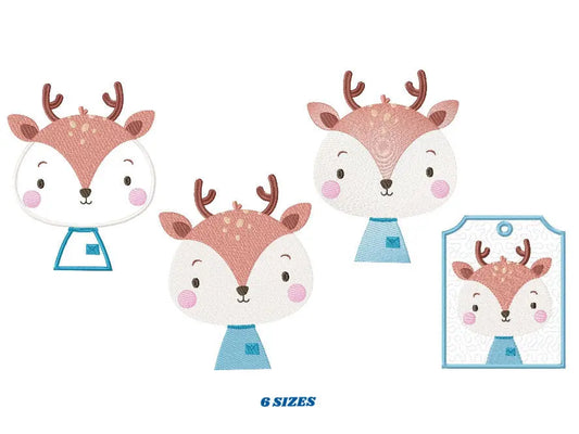 Deer embroidery designs - Safari embroidery design machine embroidery pattern - Baby boy embroidery file -  deer with clothes download HUS Marcia Embroidery
