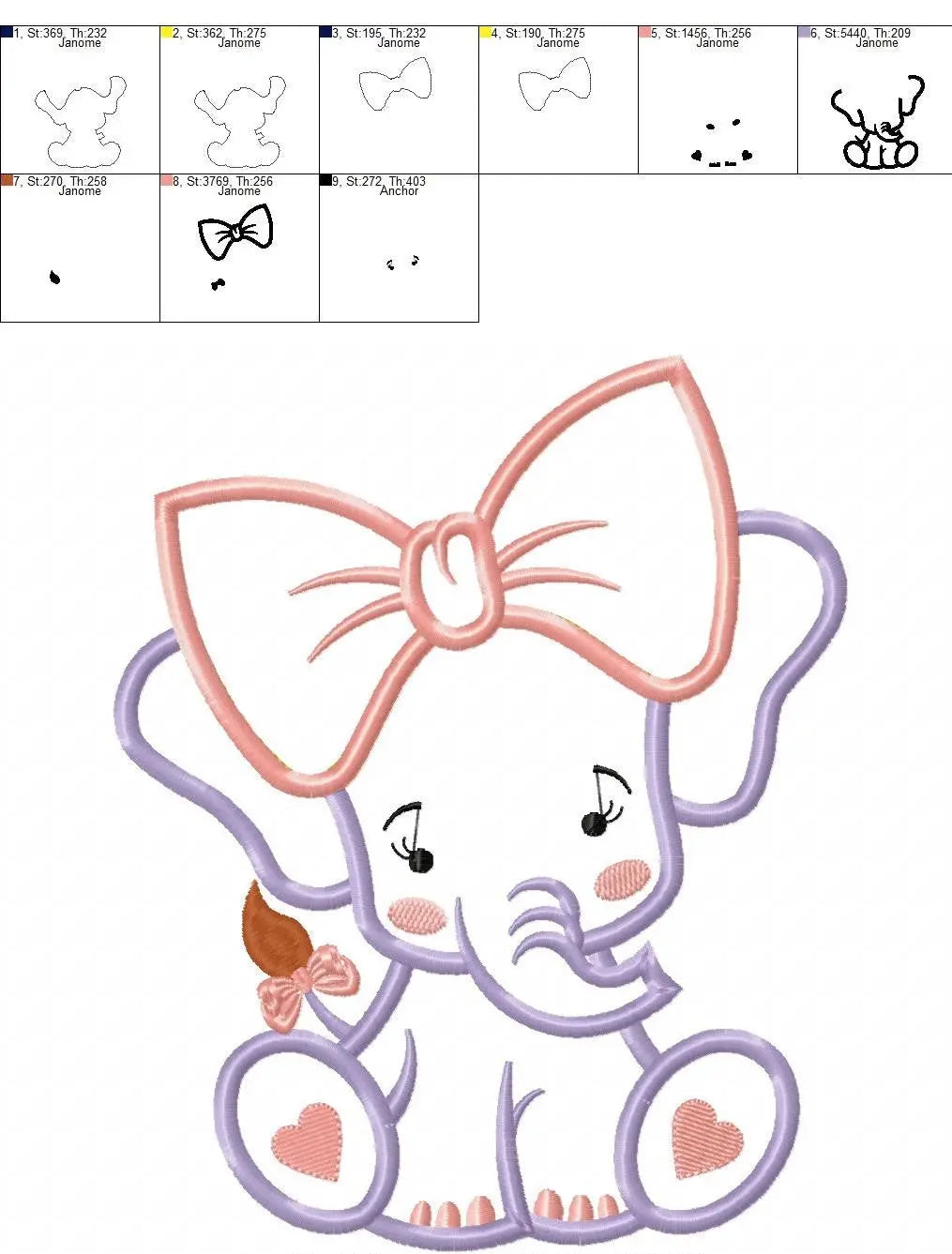 Elephant embroidery designs - Animal embroidery design machine embroidery pattern - Baby girl embroidery file - elephant applique design Marcia Embroidery