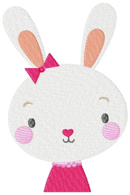 Bunny embroidery designs - Rabbit embroidery design machine embroidery pattern - Baby girl embroidery file - bunny with clothes download Marcia Embroidery