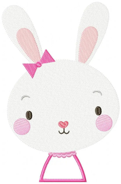 Bunny embroidery designs - Rabbit embroidery design machine embroidery pattern - Baby girl embroidery file - bunny with clothes download Marcia Embroidery