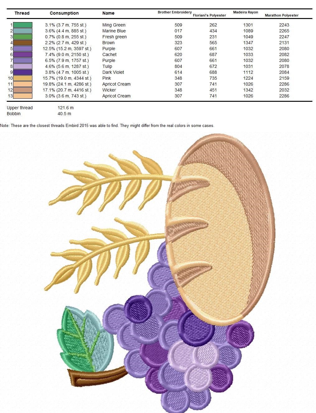Eucharist embroidery designs - Communion embroidery design machine embroidery pattern - Catholic embroidery file - Grape Bread Wheat church