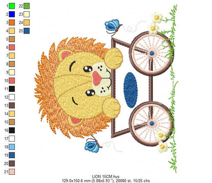 Lion embroidery designs - Animal embroidery design machine embroidery pattern - Baby boy embroidery file - lion applique design Safari pes