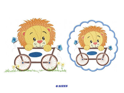 Lion embroidery designs - Animal embroidery design machine embroidery pattern - Baby boy embroidery file - lion applique design Safari pes
