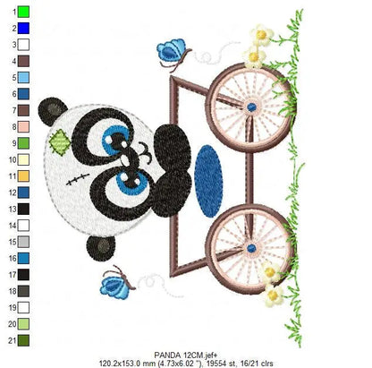 Panda embroidery design - Animal in agon embroidery designs machine embroidery pattern - Baby boy embroidery file - tag embroidery download Marcia Embroidery