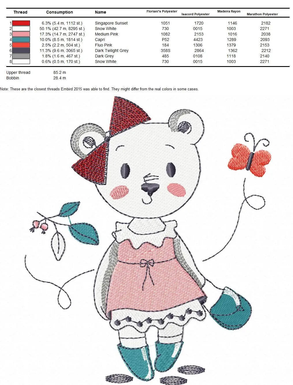 Bear embroidery designs - Teddy embroidery design machine embroidery pattern - baby girl embroidery file - spring summer   instant download Marcia Embroidery