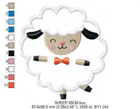 Sheep embroidery design - Lamb embroidery designs machine embroidery pattern - baby embroidery file newborn embroidery sheep applique design Marcia Embroidery
