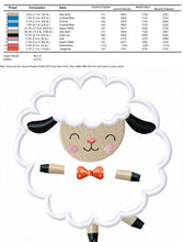 Charger l&#39;image dans la galerie, Sheep embroidery design - Lamb embroidery designs machine embroidery pattern - baby embroidery file newborn embroidery sheep applique design
