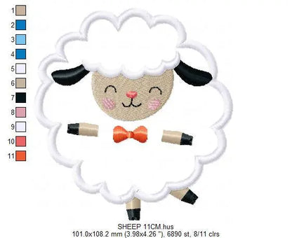 Sheep embroidery design - Lamb embroidery designs machine embroidery pattern - baby embroidery file newborn embroidery sheep applique design Marcia Embroidery