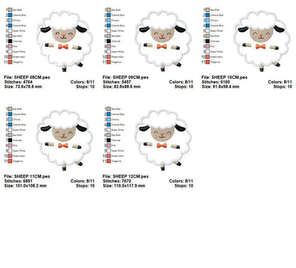 Sheep embroidery design - Lamb embroidery designs machine embroidery pattern - baby embroidery file newborn embroidery sheep applique design Marcia Embroidery