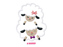 Cargar imagen en el visor de la galería, Sheep embroidery design - Lamb embroidery designs machine embroidery pattern - baby girl embroidery file - sheep applique design download
