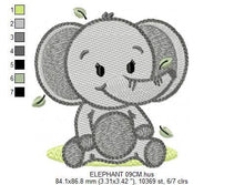 Laden Sie das Bild in den Galerie-Viewer, Elephant embroidery designs - Animal embroidery design machine embroidery pattern - Baby boy embroidery file - kid embroidery Towel pillow
