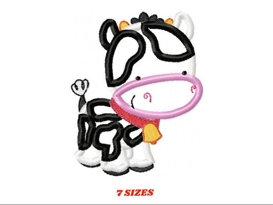 Cow embroidery design - Animal embroidery designs machine embroidery pattern - Farm embroidery file - boy embroidery cow applique design