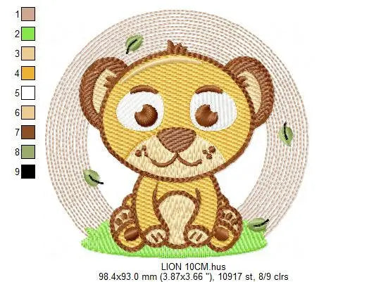 Lioness embroidery designs - Safari embroidery design machine embroidery pattern - Baby boy embroidery file - Lion king embroidery download Marcia Embroidery