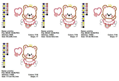 Bear embroidery designs - Ballerina embroidery design machine embroidery pattern - Ballet embroidery file - girl embroidery bear applique Marcia Embroidery