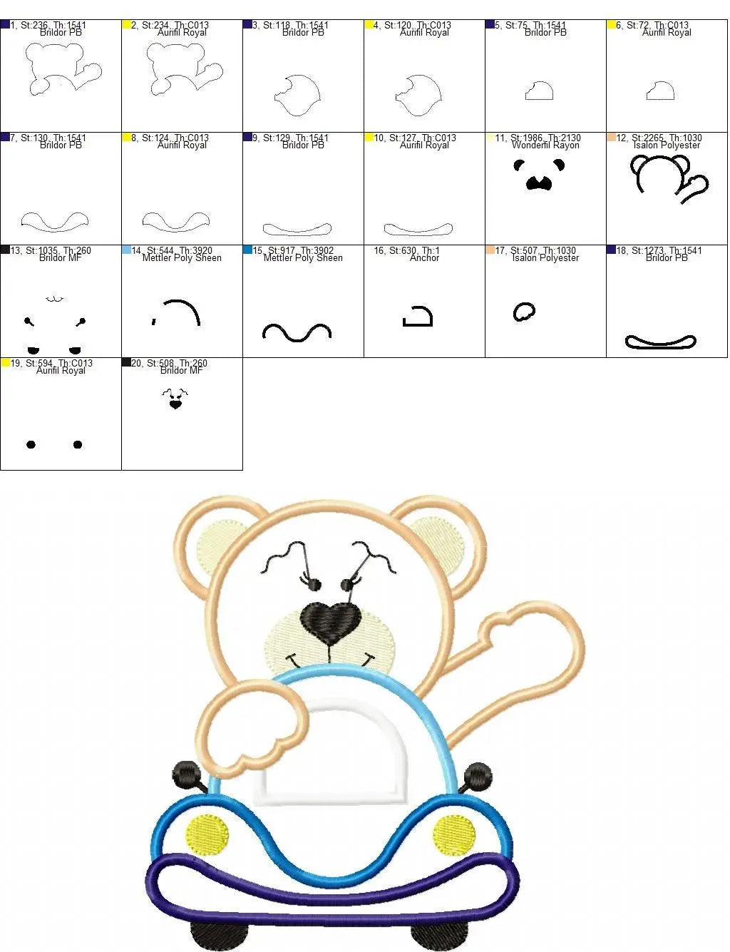Bear with car embroidery designs - Bear embroidery design machine embroidery pattern - Baby boy embroidery file - instant download Driver Marcia Embroidery