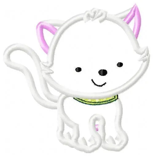 Cat embroidery design - Kitty embroidery designs machine embroidery pattern - Pet embroidery file - baby girl embroidery cat applique design Marcia Embroidery