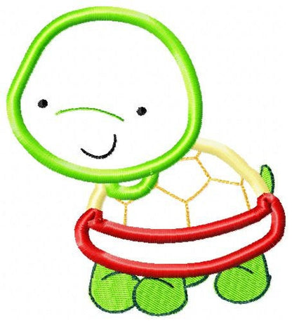 Turtle embroidery design - Animal embroidery designs machine embroidery pattern - Baby boy embroidery file - turtle applique design download