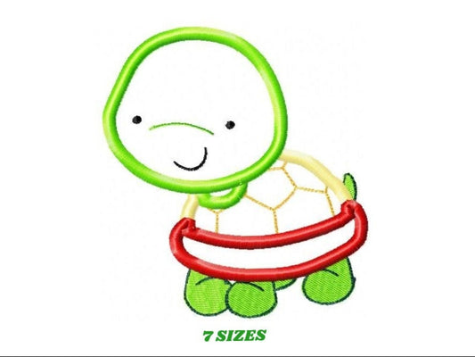 Turtle embroidery design - Animal embroidery designs machine embroidery pattern - Baby boy embroidery file - turtle applique design download