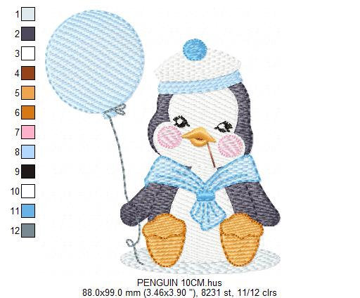 Penguin embroidery design - Animal embroidery designs machine embroidery pattern - Baby boy embroidery file - instant download Winter Cold