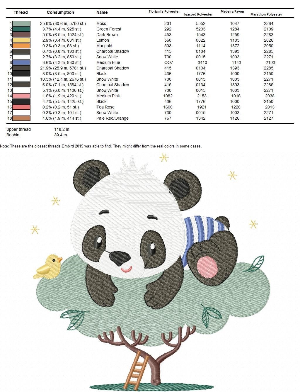 Panda in a tree embroidery design - Wild Animal embroidery designs machine embroidery pattern - Baby boy embroidery file - instant download
