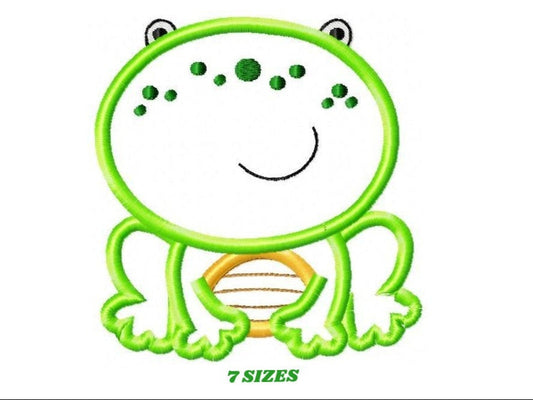 Frog embroidery designs - Animal embroidery design machine embroidery pattern - Baby boy embroidery - frog applique design instant download