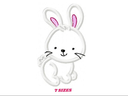 Bunny embroidery design - Rabbit embroidery designs machine embroidery pattern - baby girl embroidery file - kid embroidery rabbit applique