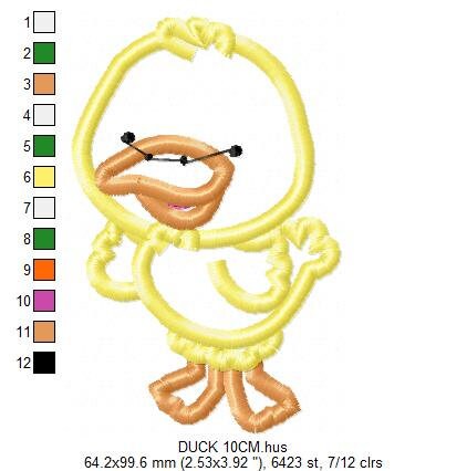 Duck embroidery design - Animal embroidery designs machine embroidery pattern - baby boy embroidery file - duck applique design download Marcia Embroidery