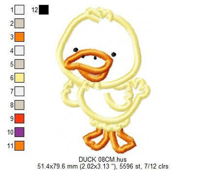 Duck embroidery design - Animal embroidery designs machine embroidery pattern - baby boy embroidery file - duck applique design download Marcia Embroidery