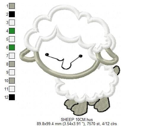 Sheep embroidery design - Lamb embroidery designs machine embroidery pattern - baby boy embroidery file - sheep applique design download
