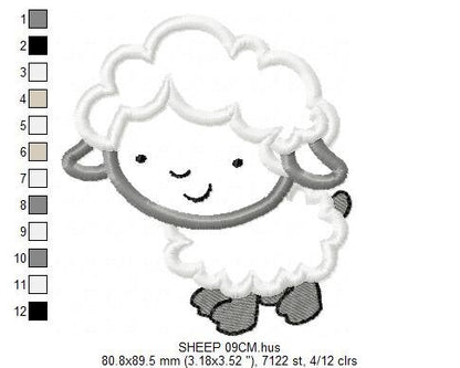 Sheep embroidery design - Lamb embroidery designs machine embroidery pattern - baby boy embroidery file - sheep applique design download