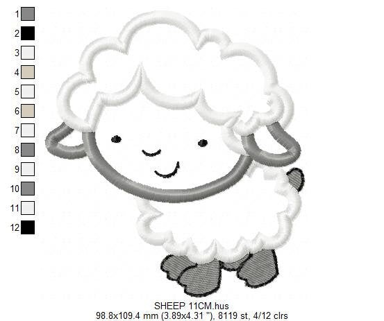 Sheep embroidery design - Lamb embroidery designs machine embroidery pattern - baby boy embroidery file - sheep applique design download