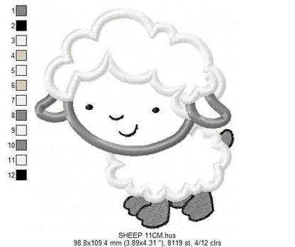Sheep embroidery design - Lamb embroidery designs machine embroidery pattern - baby boy embroidery file - sheep applique design download