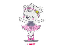 Cargar imagen en el visor de la galería, Bear embroidery designs - Ballerina embroidery design machine embroidery pattern - Baby girl embroidery file - Ballerina bear download
