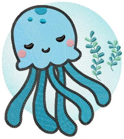Jellyfish embroidery design - Sea animals embroidery designs machine embroidery pattern - Ocean animals embroidery file - instant download Marcia Embroidery