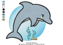 Cargar imagen en el visor de la galería, Dolphin embroidery designs - Ocean Fish embroidery design machine embroidery pattern - Baby boy embroidery file - sea animal embroidery pes
