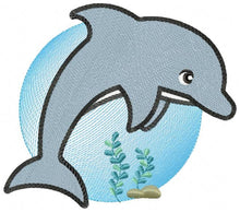 Laden Sie das Bild in den Galerie-Viewer, Dolphin embroidery designs - Ocean Fish embroidery design machine embroidery pattern - Baby boy embroidery file - sea animal embroidery pes
