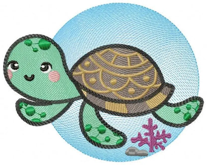 Turtle embroidery designs - Ocean animals embroidery design machine embroidery pattern - Baby boy embroidery file - sea animal embroidery Marcia Embroidery