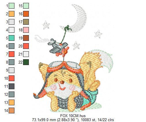 Red Fox embroidery designs - Woodland animals embroidery design machine embroidery pattern - baby boy embroidery file - instant download