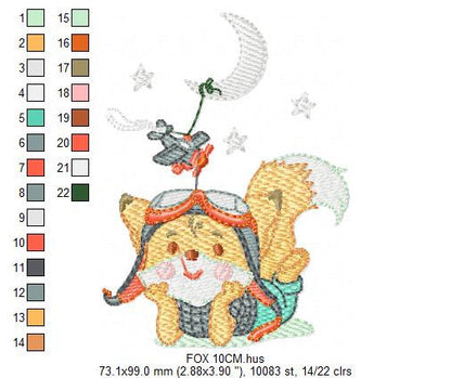 Red Fox embroidery designs - Woodland animals embroidery design machine embroidery pattern - baby boy embroidery file - instant download