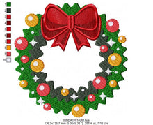 Load image into Gallery viewer, Xmas Wreath embroidery designs - Holly Wreath embroidery design machine embroidery pattern - Christmas Wreath embroidery file download
