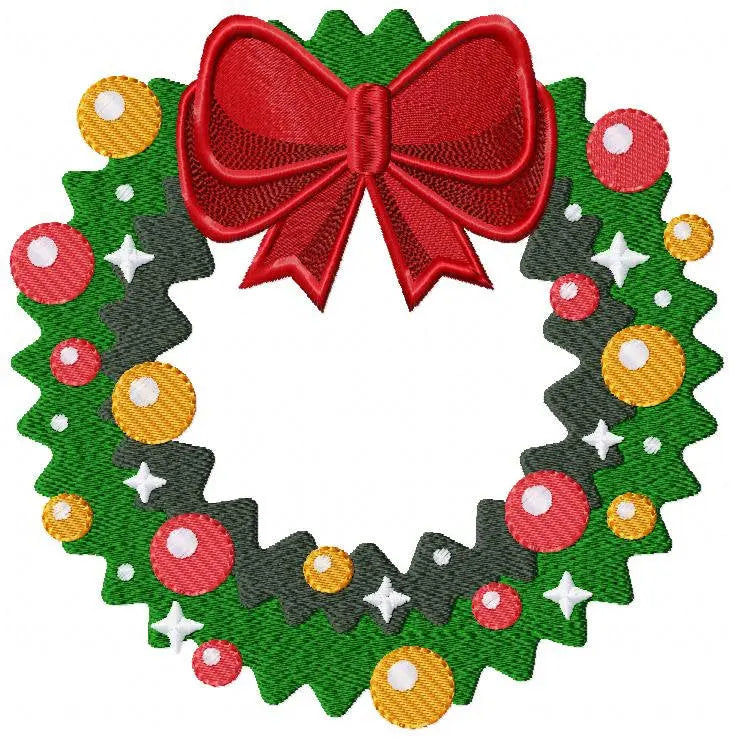 Xmas Wreath embroidery designs - Holly Wreath embroidery design machine embroidery pattern - Christmas Wreath embroidery file download Marcia Embroidery