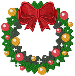 Xmas Wreath embroidery designs - Holly Wreath embroidery design machine embroidery pattern - Christmas Wreath embroidery file download