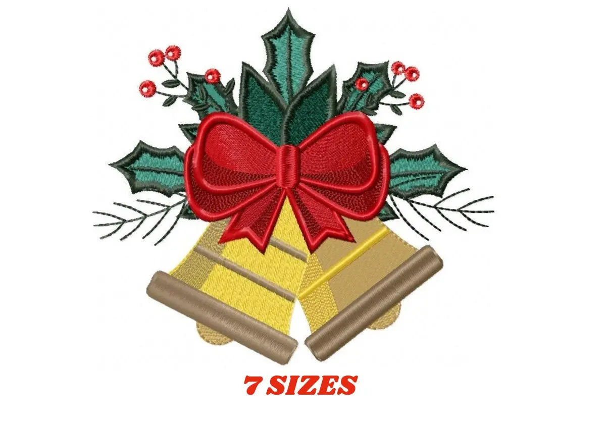 Bell embroidery designs - Xmas embroidery design machine embroidery pattern - Christmas embroidery file Religious embroidery Jingle Bells Marcia Embroidery