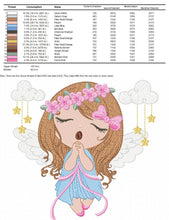 Load image into Gallery viewer, Angel embroidery designs - Baby girl embroidery design machine embroidery pattern - girl with clouds embroidery file - instant download
