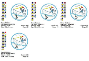 Boat embroidery designs - Sailboat embroidery design machine embroidery pattern - nautical embroidery file - sail boat applique design
