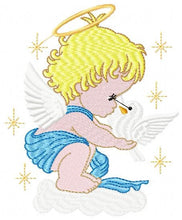 Load image into Gallery viewer, Angel embroidery designs - Girl embroidery design machine embroidery pattern - Boy embroidery file - Angel design instant download file
