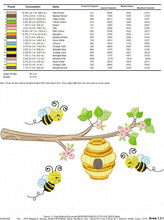 Carica l&#39;immagine nel visualizzatore di Gallery, Bee embroidery design - Beehive embroidery designs machine embroidery pattern - Kitchen embroidery file - bee hive embroidery beekeeping
