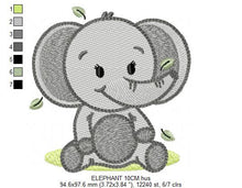 Load image into Gallery viewer, Elephant embroidery designs - Animal embroidery design machine embroidery pattern - Baby boy embroidery file - kid embroidery Towel pillow
