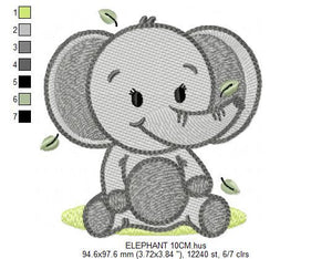 Elephant embroidery designs - Animal embroidery design machine embroidery pattern - Baby boy embroidery file - kid embroidery Towel pillow